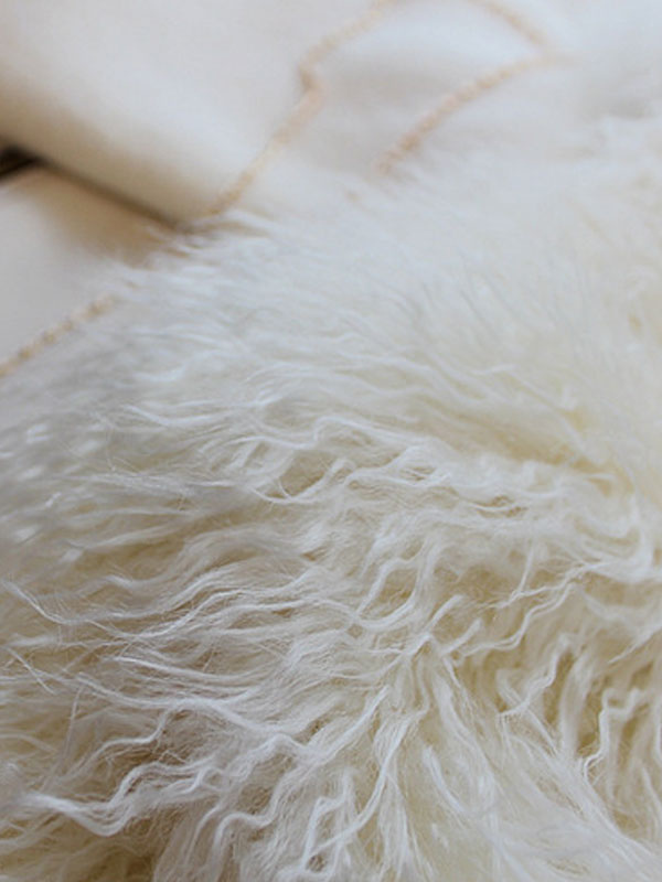 Women's Clothing Outerwear | White Vest Faux Fur Sleeveless Chic Polyester Vest For Women - BL63112