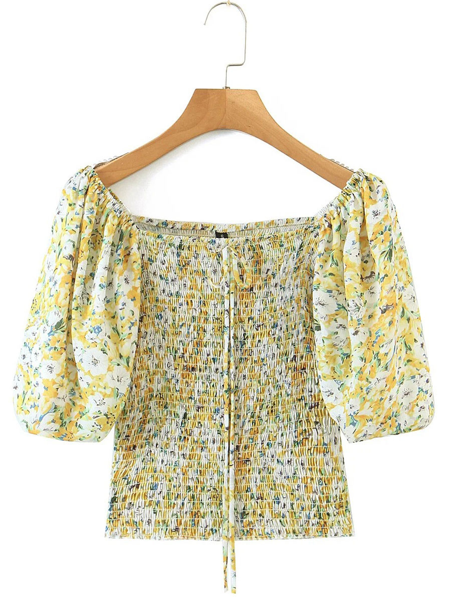 womens yellow blouse