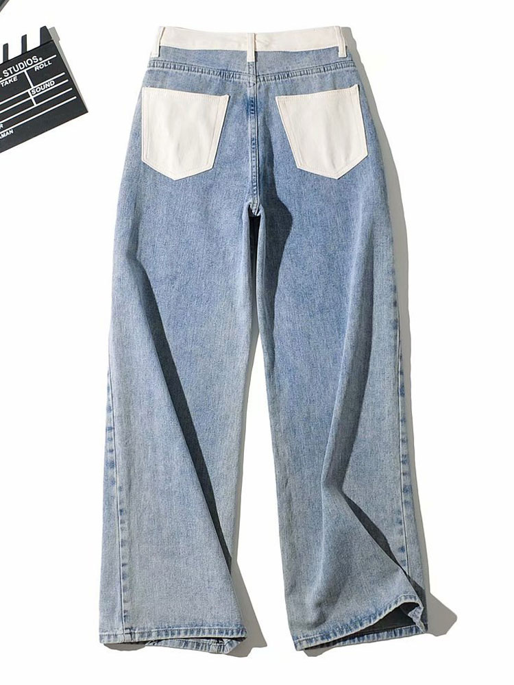 Moms Jeans Women Denim Pants Blue Cotton Moms Jeans Oversized Wide ...