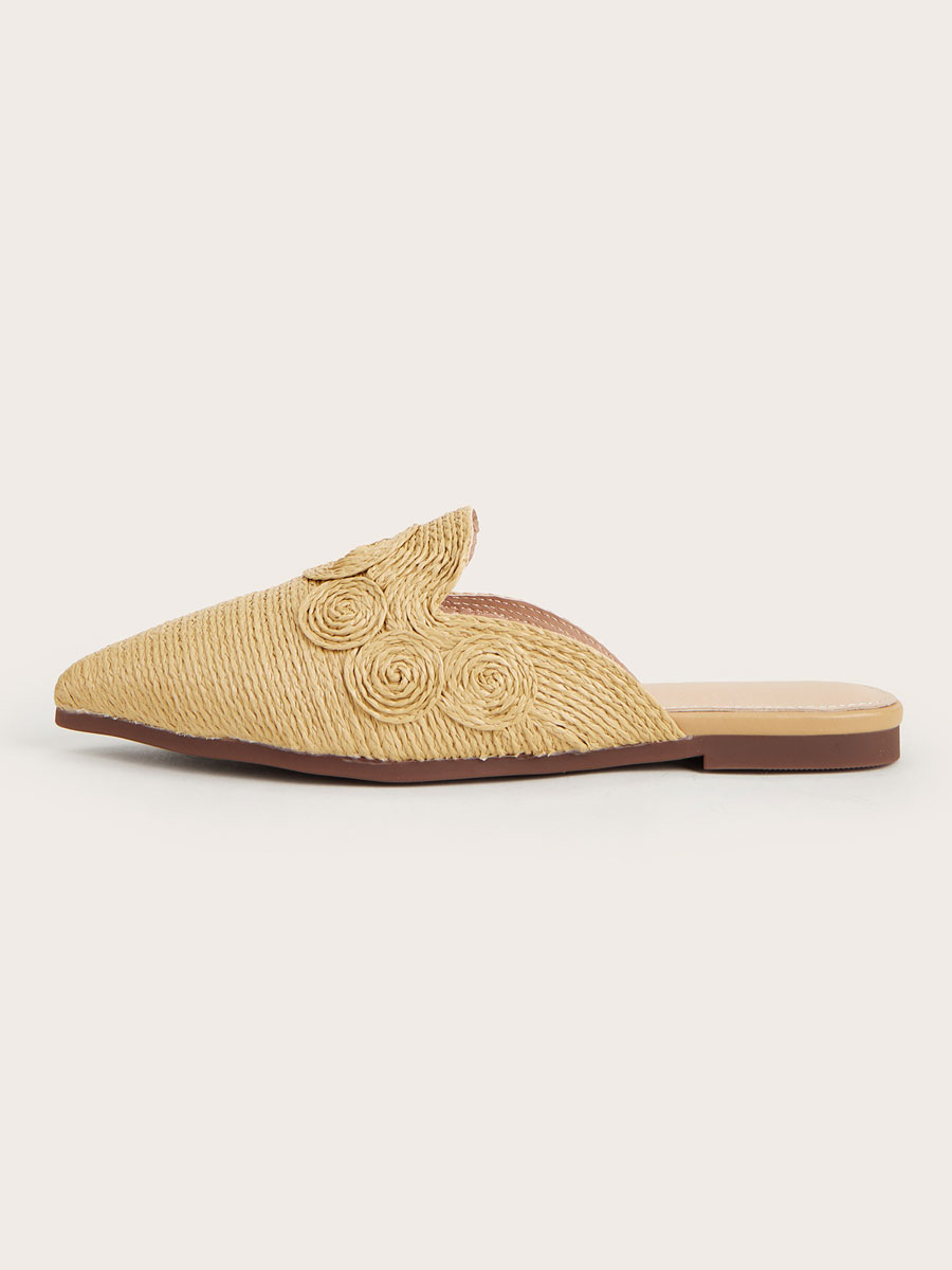 flat mules brown