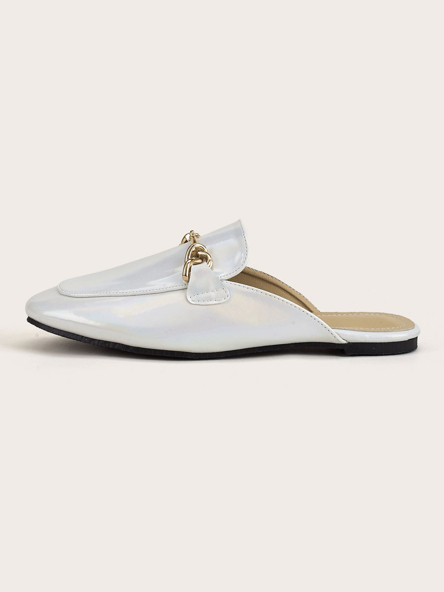 white mules size 4