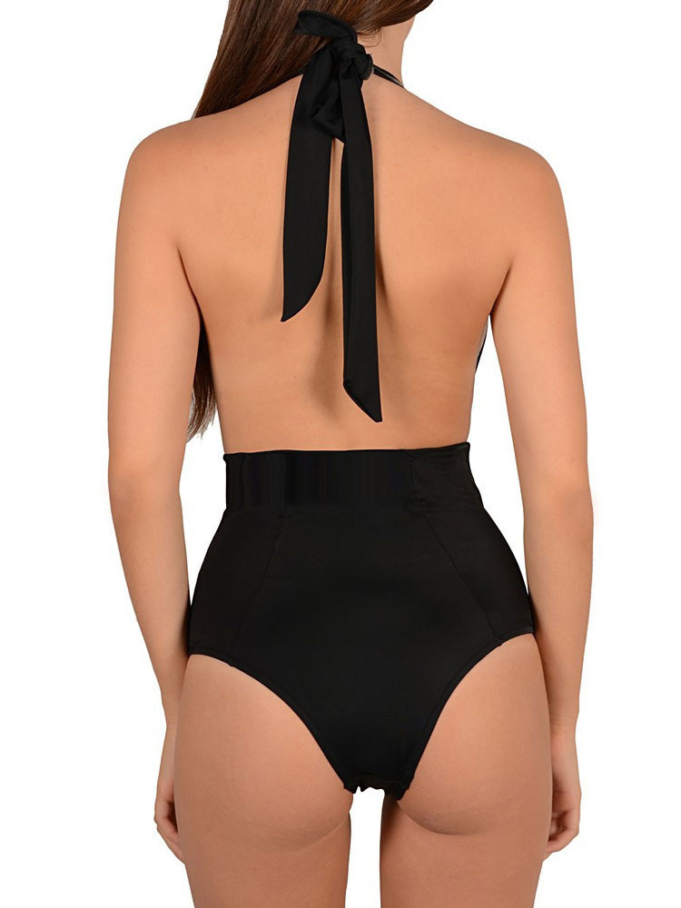 Women's Clothing Swimsuits & Cover-Ups | Cut Out Backless Monokini Swimsuits In Black - VB26251