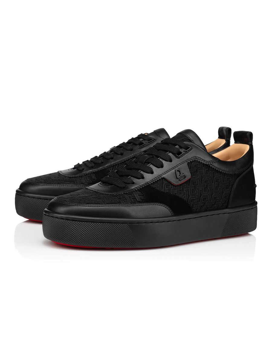 Men's Black Low Top Sneakers Lace Up Skateboard Shoes - Milanoo.com