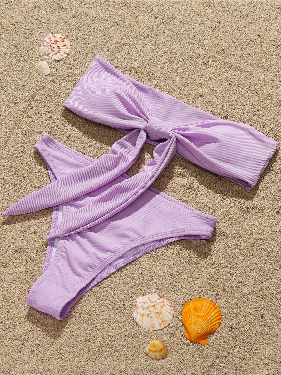 Women's Clothing Swimsuits & Cover-Ups | Two Piece Swimsuits Purple Beach Swimwear - ZY28462