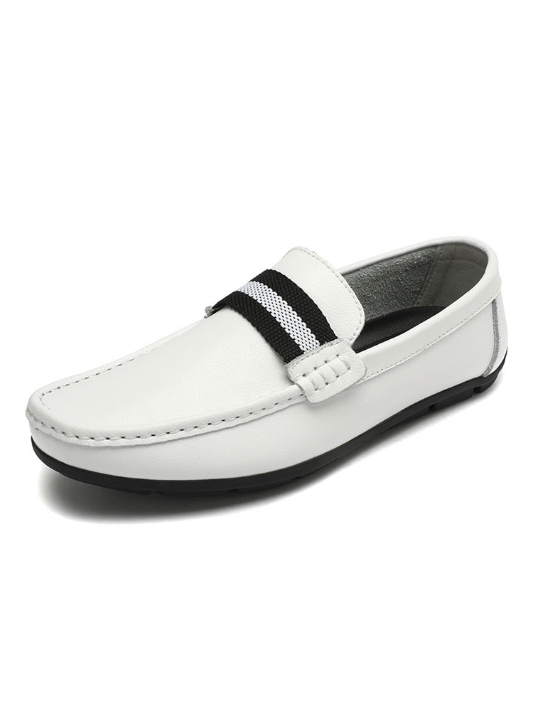 Zapatos de hombre | Zapatos para hombres para hombres PU PU PU Cuero Monk Correa Bloque de color Slip-on Blanco Zapatos Casuales - PG54950