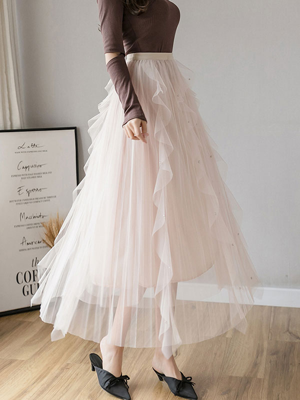 summer long tiered skirt