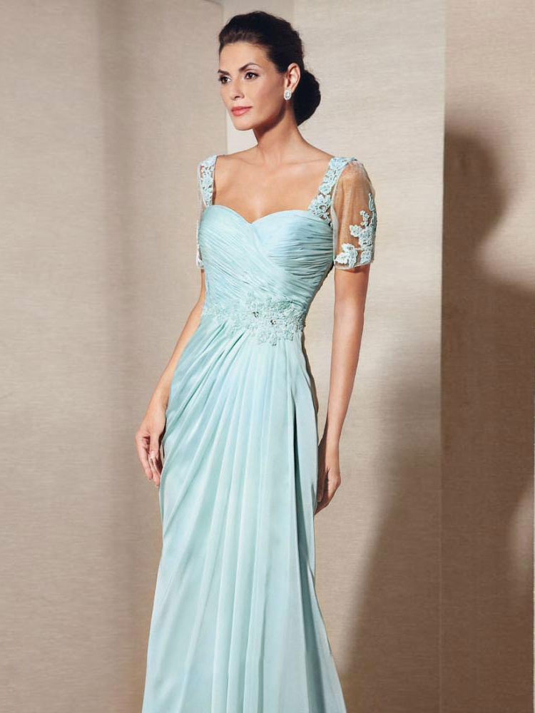 Vestido azul marino para madre de novia Sin tirantes Mangas cortas Una línea de gasa Encaje Plisado Hasta el suelo Vestidos de invitados para boda Vestido azul marino para madre de novia Sin tirantes Mangas cortas Una línea de gasa Encaje Plisado Hasta el suelo Vestidos de invitados para boda