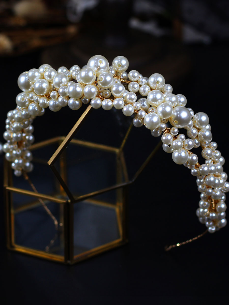 Wedding & Events Wedding Accessories | Pearl Wedding Headpiece Headwear Bridal Hair Accessories - TQ20388