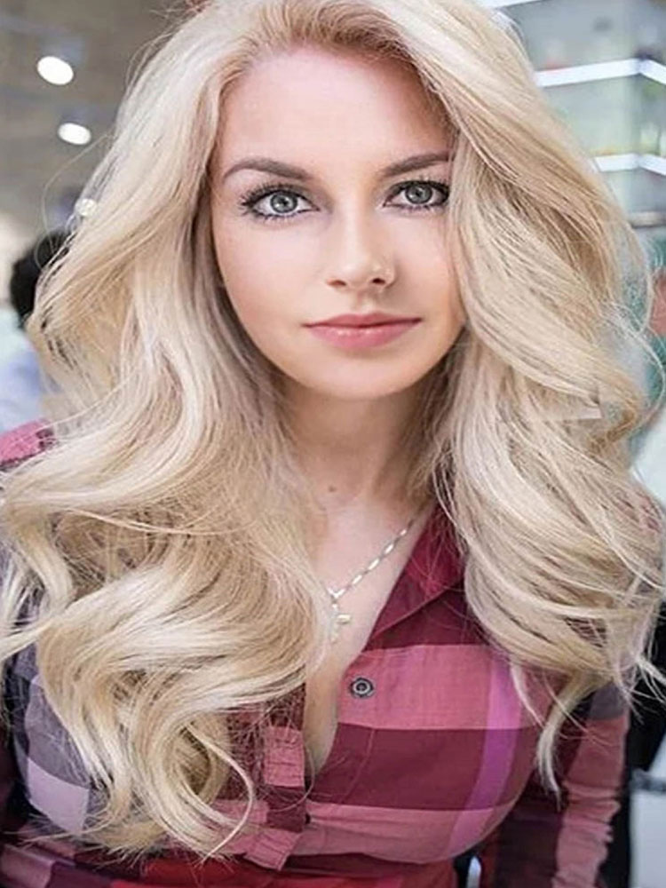 Women's Clothing Accessories | Women Long Wig Light Gold Full-Volume Curls Heat-Resistant Fiber Chic Tousled Long Synthetic Wigs