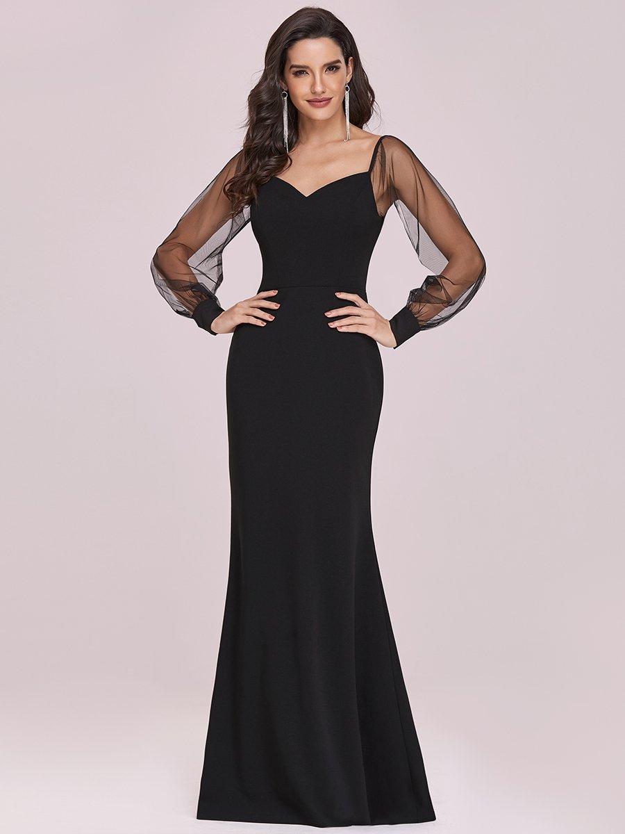 Long Sleeve Backless Gown 2024