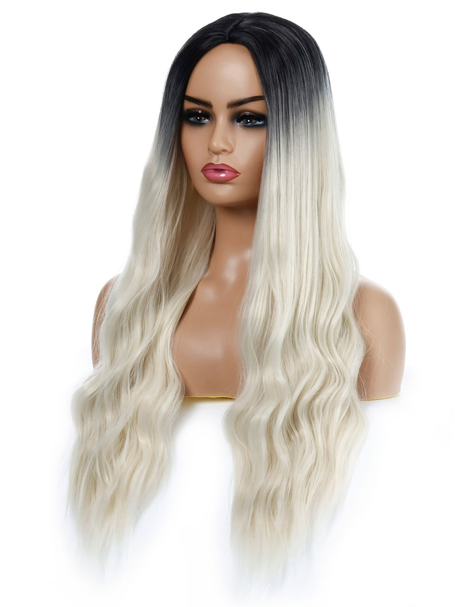 Women's Clothing Accessories | Women Long Wig Silver Curly Heat-Resistant Fiber Chic Tousled Long Synthetic Wigs - EN06575