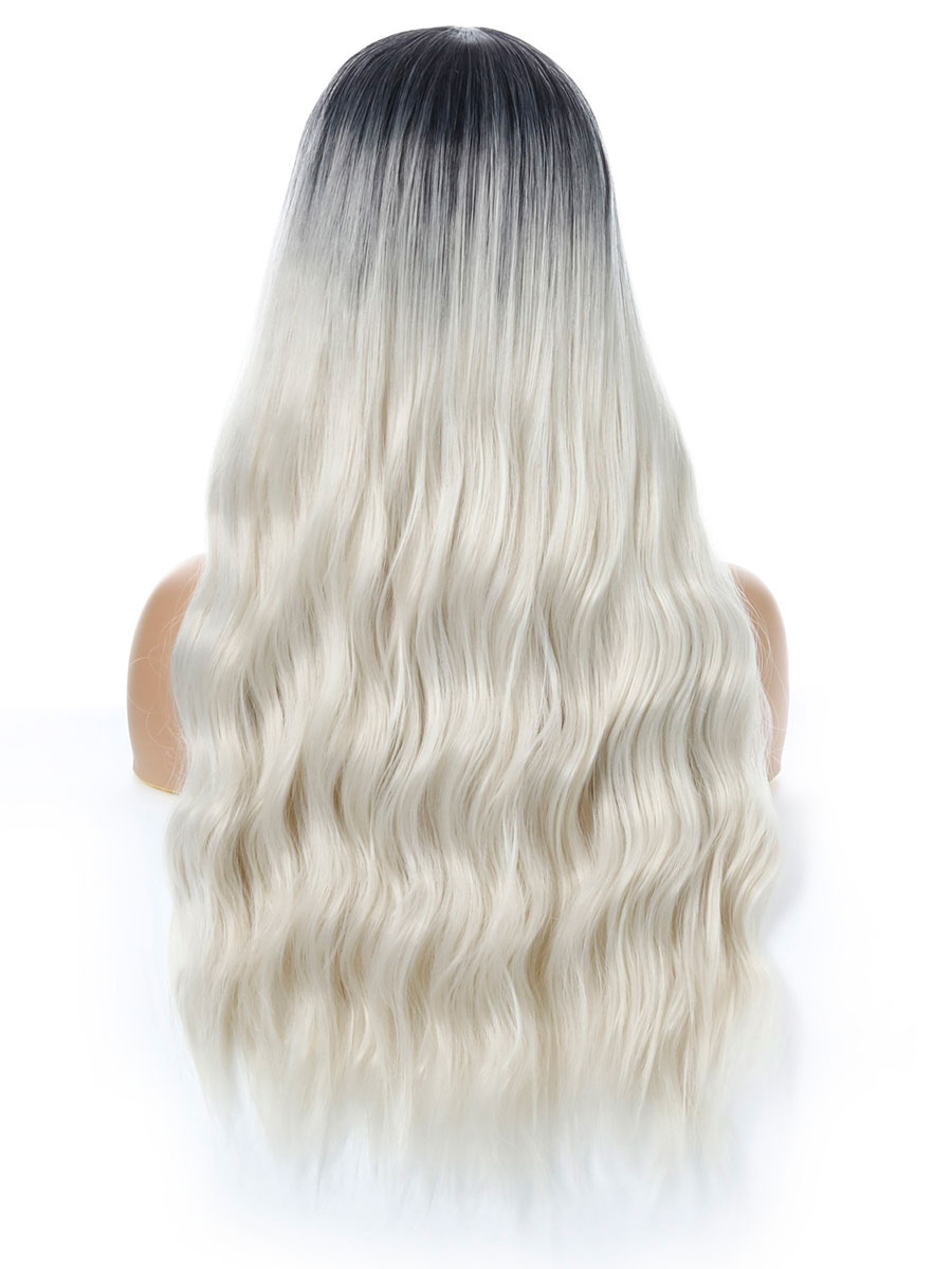 Women's Clothing Accessories | Women Long Wig Silver Curly Heat-Resistant Fiber Chic Tousled Long Synthetic Wigs - EN06575