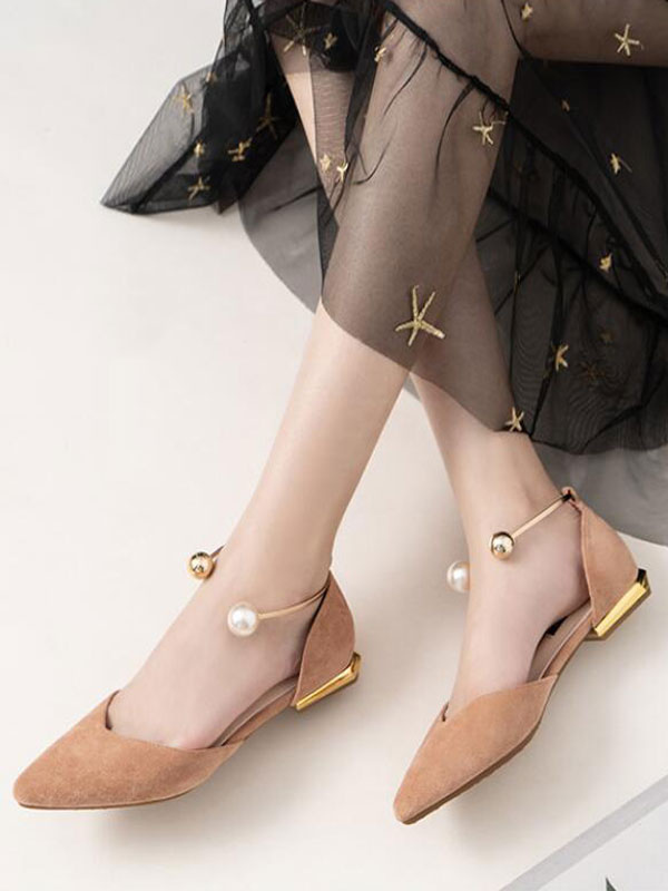 charol nude Zapato plano de bailarina de color nude hecho en Italia Zapatos Zapatos para mujer Zapatos sin cordones Zapatos planos en punta talla 9 