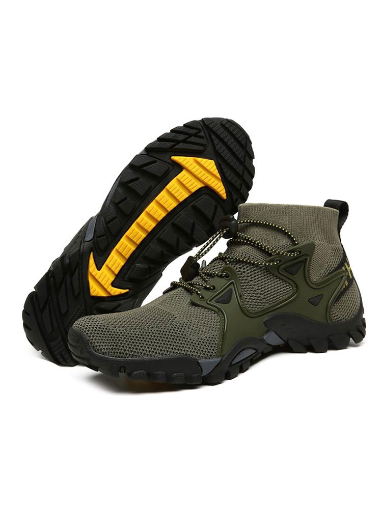 Men's Hunter Green Casual Shoes Round Toe Lace Up Shoes - Milanoo.com