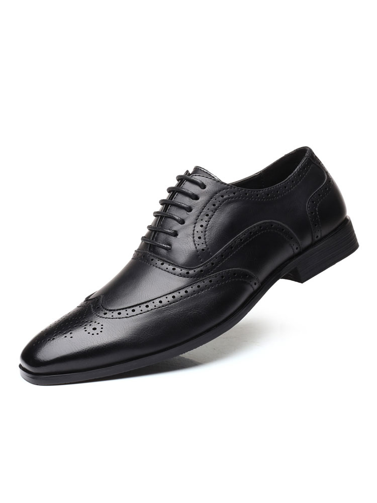 Chaussures Oxford En Cuir Lisse Pour Homme - Classique, Vernies, Sans Lacets - Pour Costume, Mariage, Soirée élégante