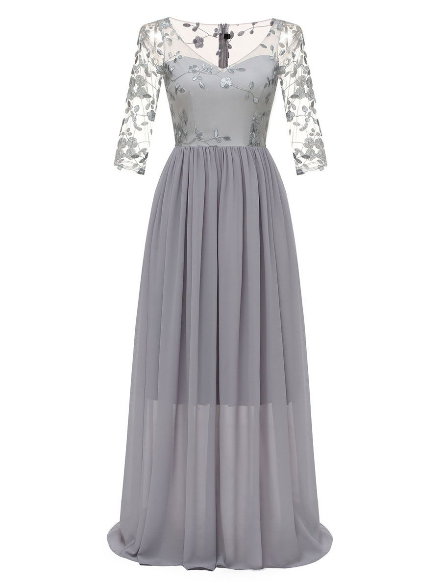 grey semi formal dresses