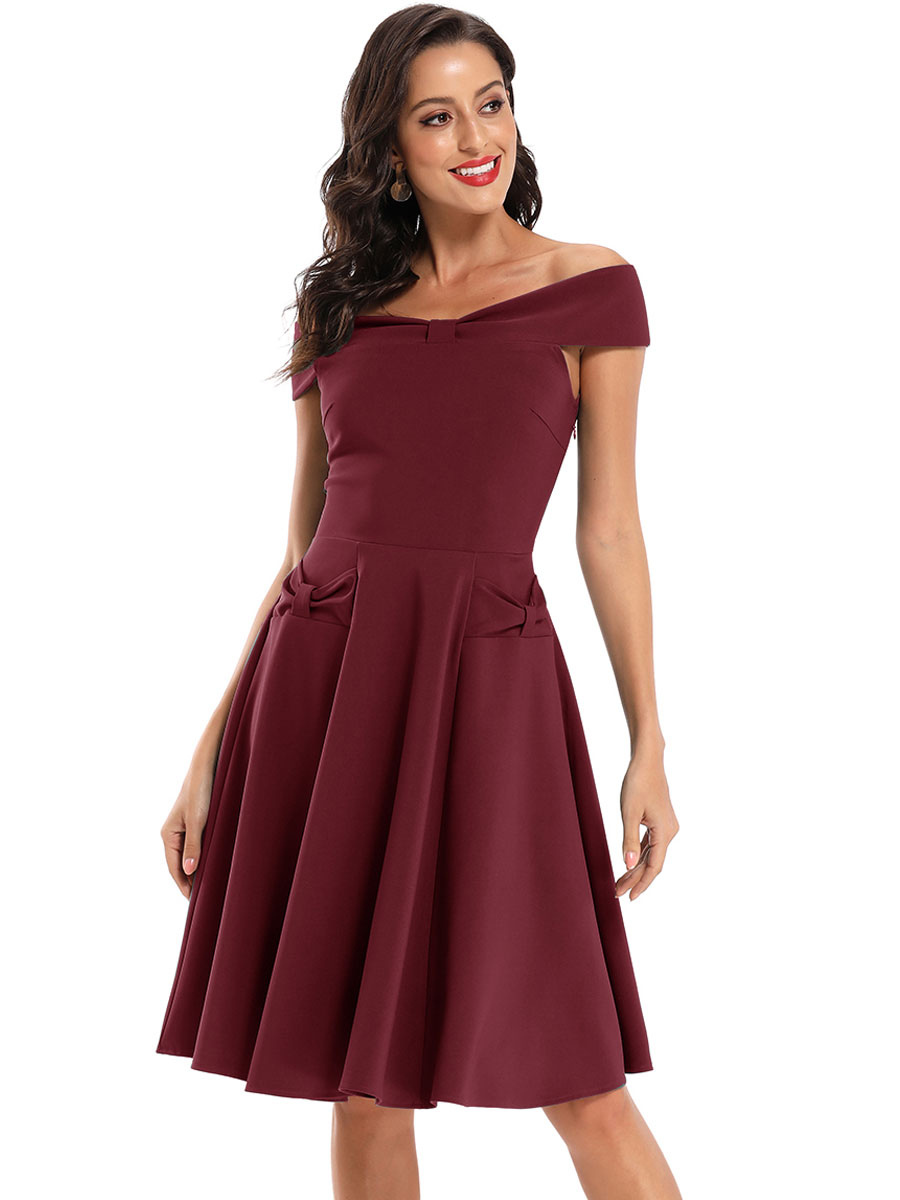 Robe de Vintage 1950s Courte en Mousseline Femme avec Bretelles avec