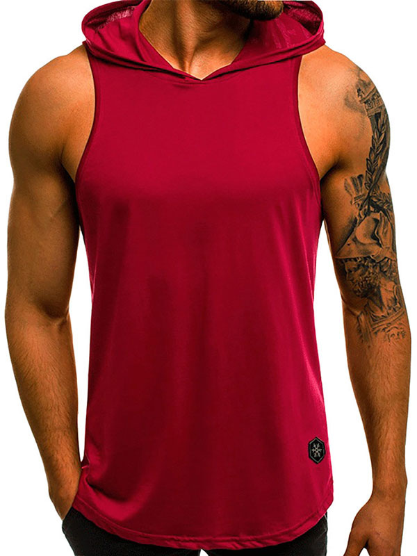 Men's Clothing Tanks T-Shirts & Tanks Men Tank singlet Chic Hooded ...