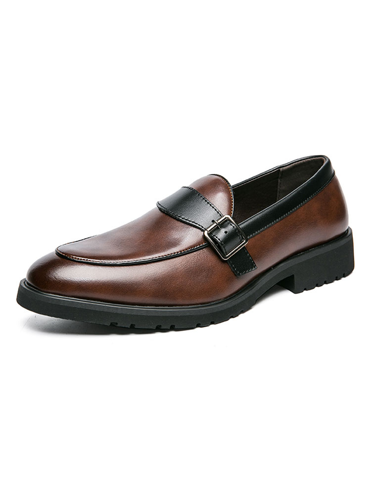 Zapatos de hombre | Zapatos oxfords para hombre, fantásticos zapatos oxfords de piel sintética con punta redonda - IV36219