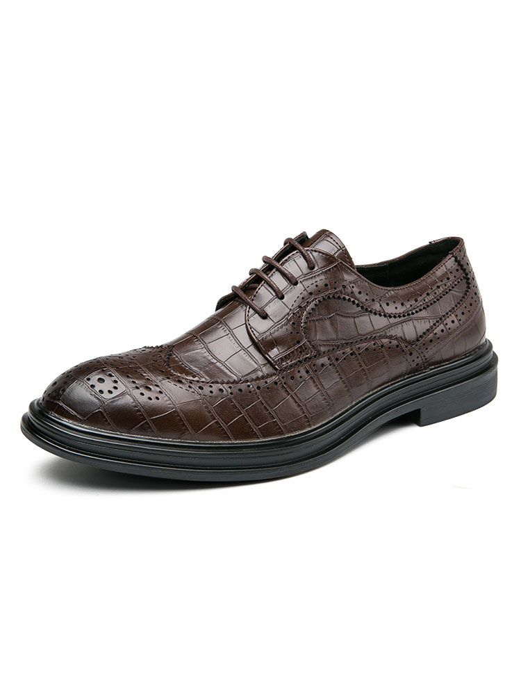 Zapatos de hombre | Zapatos de hombre Fantásticos zapatos de punta redonda con detalles metálicos Correa ajustable de cuero de PU Oxfords Brogues - YE53109