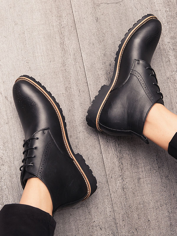 Shoes Men's Shoes | Man's Boots Fashion Round Toe PU Leather - WT51878