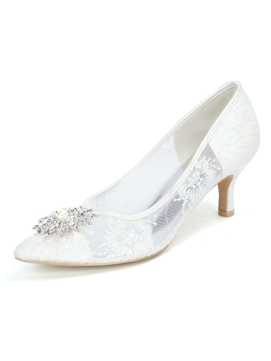 ivory pointed toe wedding shoes