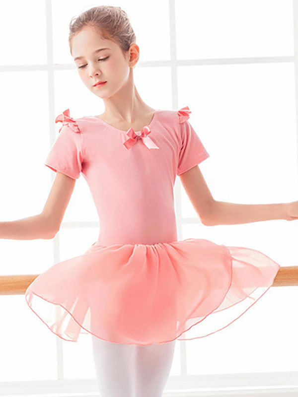 Vestido de ballet rosa para mujer, niños, bailarina, lazos, ilustraciones  plisadas, sin espalda, licra, licra, vestido, túnica, ropa de baile -  