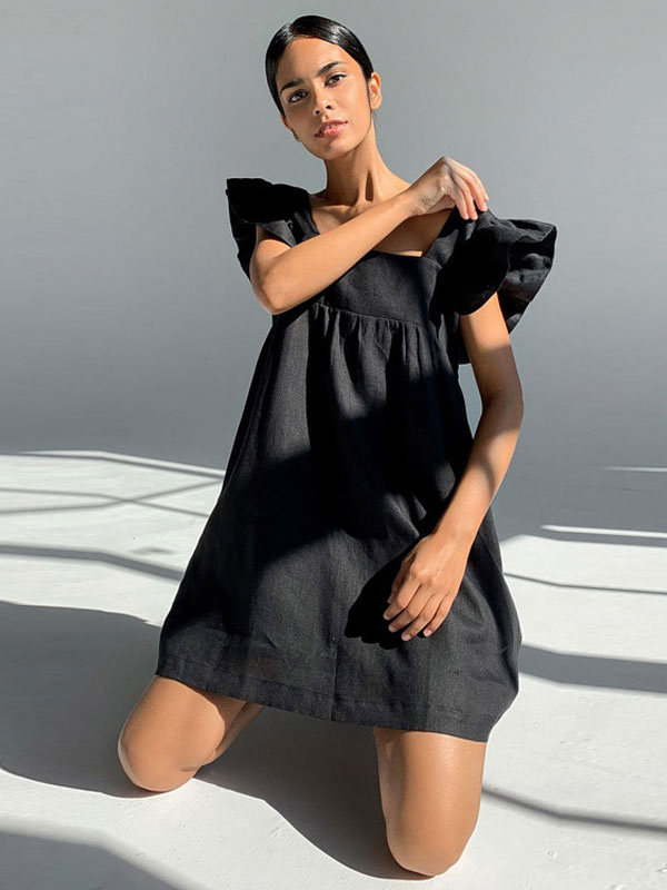 Vestidos Recto Vestido de tubo fantástico extragrande de poliéster con