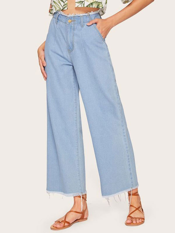 Women's Clothing Women's Bottoms | Pants Baby White Zipper Polyester Stretch Raised Waist Trousers - HG14759