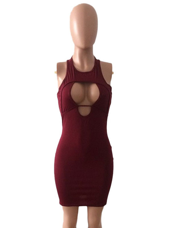 Women's Clothing Clubwear | Club Dress Cut Out Sleeveless Sexy Dress For Women - MT54776