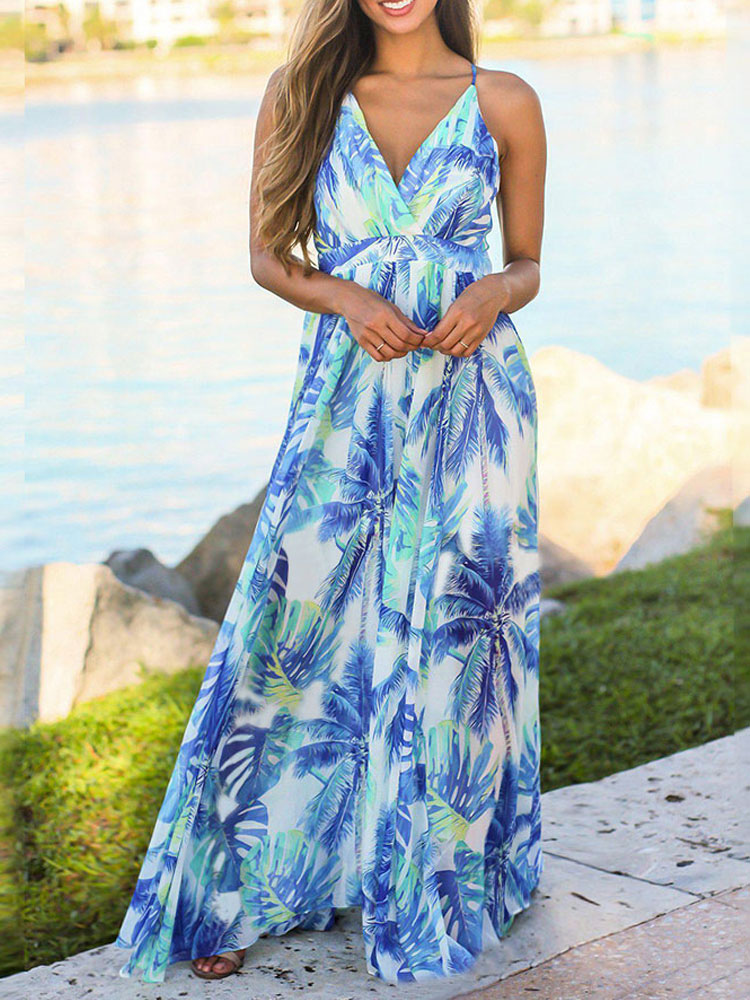 Robe Longue Sans Manches Femme été - Taille 40 - Coton Multicolore Floral - Pour Cérémonie