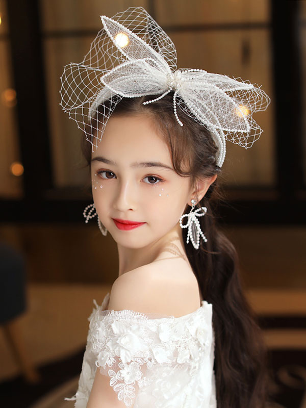 Boda Accesorios de boda | Tocados de niña de las flores Cabeza de perla de marfil Accesorios para el cabello de flores para niños - HH02581