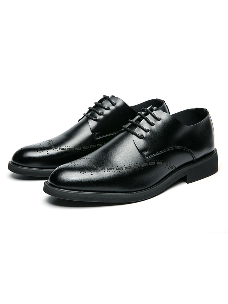 Shoes Men's Shoes | Men's Brogue Oxfords Wedding Dress Shoes in Black - XC89280