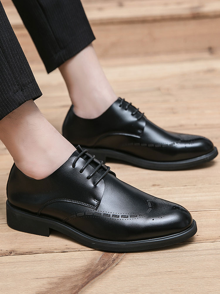 Shoes Men's Shoes | Men's Brogue Oxfords Wedding Dress Shoes in Black - XC89280