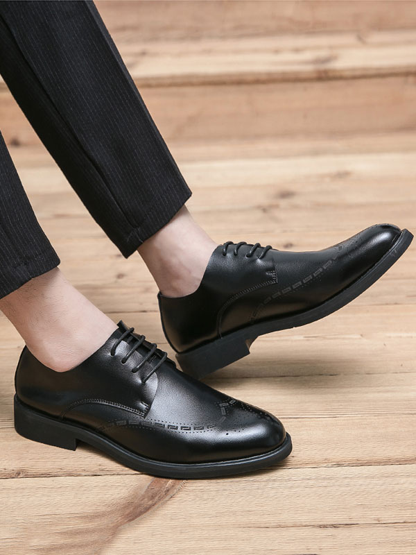 Shoes Men's Shoes | Men's Brogue Oxfords Wedding Dress Shoes in Black - XC89280