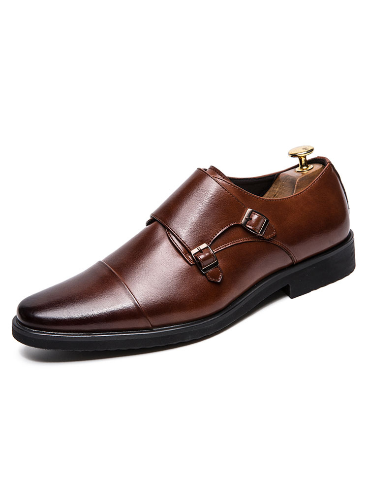 Zapatos de hombre | Zapatos de vestir para hombres Zapatos casuales de cuero PU con cordones elegantes y puntiagudos - QV83520