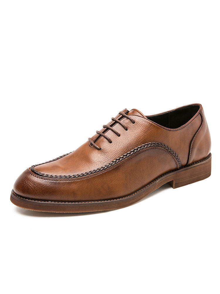 Shoes Men's Shoes | Men's Oxfords Wedding Dress Shoes in Brown - TK35011