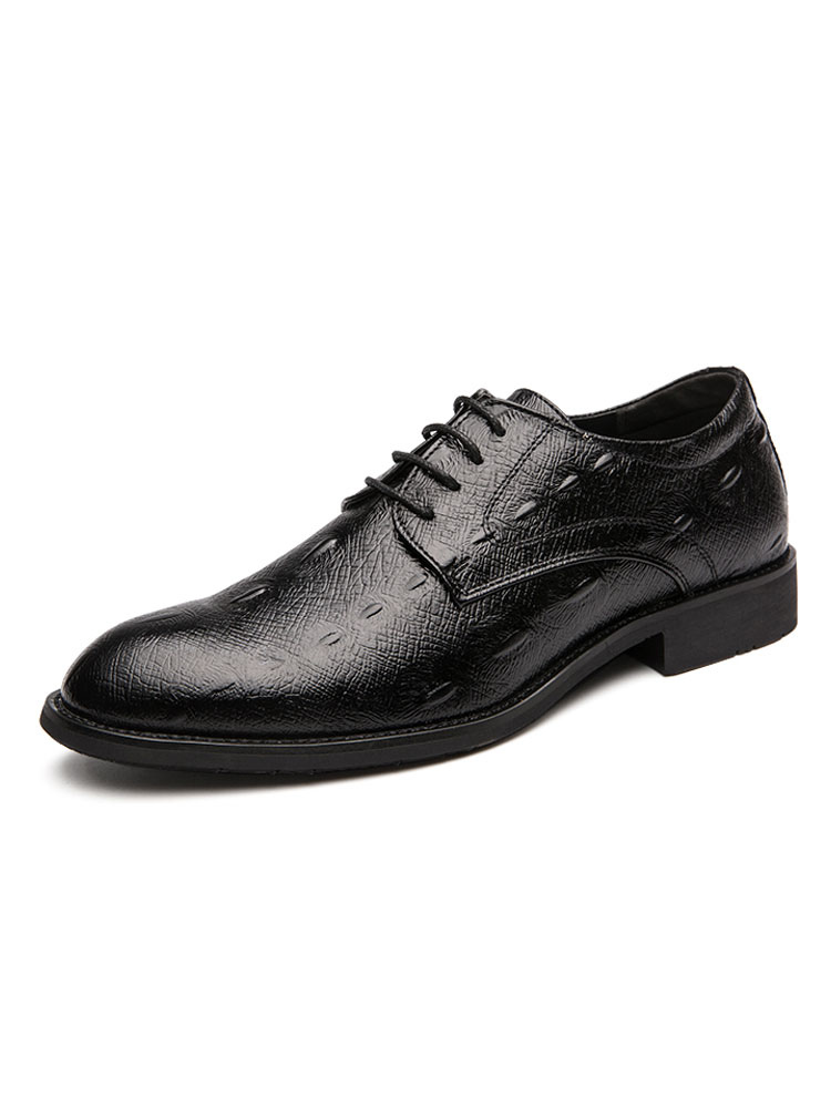 Zapatos de hombre | Zapatos de vestir para hombre Zapatos casuales de cuero PU con cordones modernos y puntiagudos - PZ30759