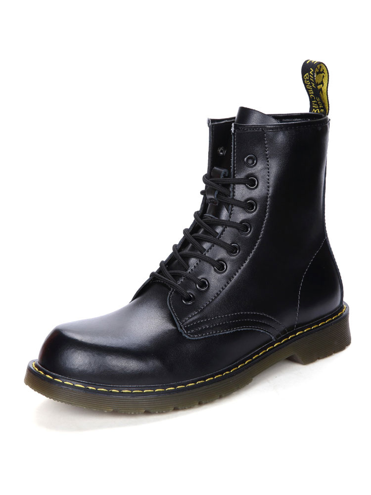 Shoes Men's Shoes | Men's Lace Up Martin Boots in Black - BW06838