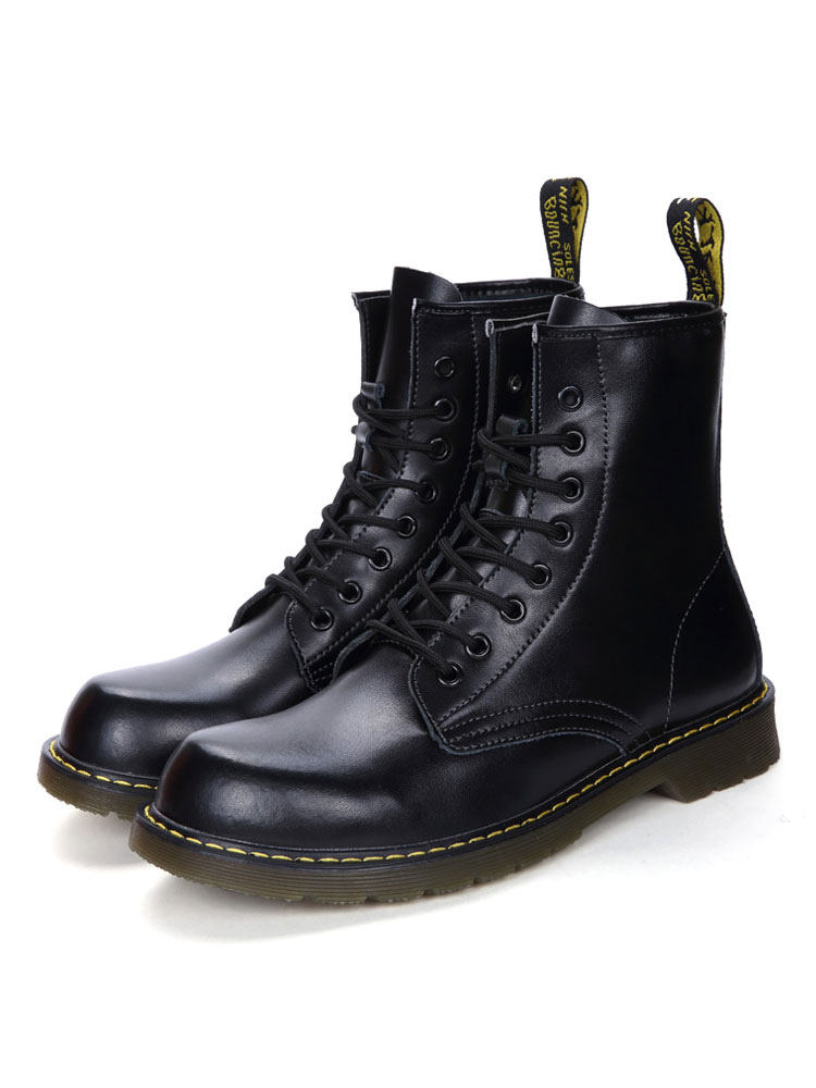 Shoes Men's Shoes | Men's Lace Up Martin Boots in Black - BW06838