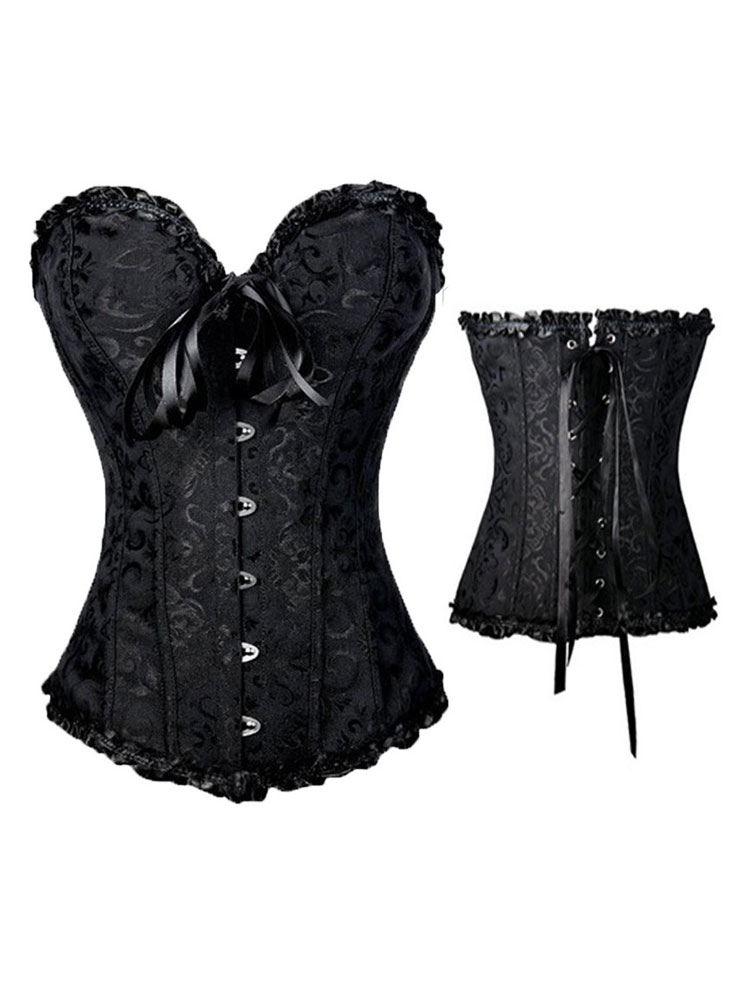 White Corset Top VNeck Sexy LaceUp Lace Up Floral Print Outerwear