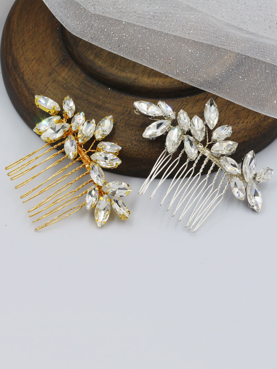 Wedding & Events Wedding Accessories | Wedding Headpieces Comb Rhinestone Hair Accessories For Bride - RT25469