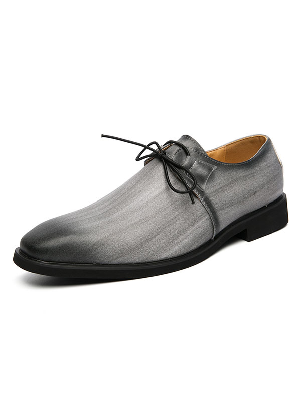 Zapatos de hombre | Zapatos de vestir para hombres Zapatos casuales de cuero de PU con cordones y punta estrecha de calidad - WZ35331