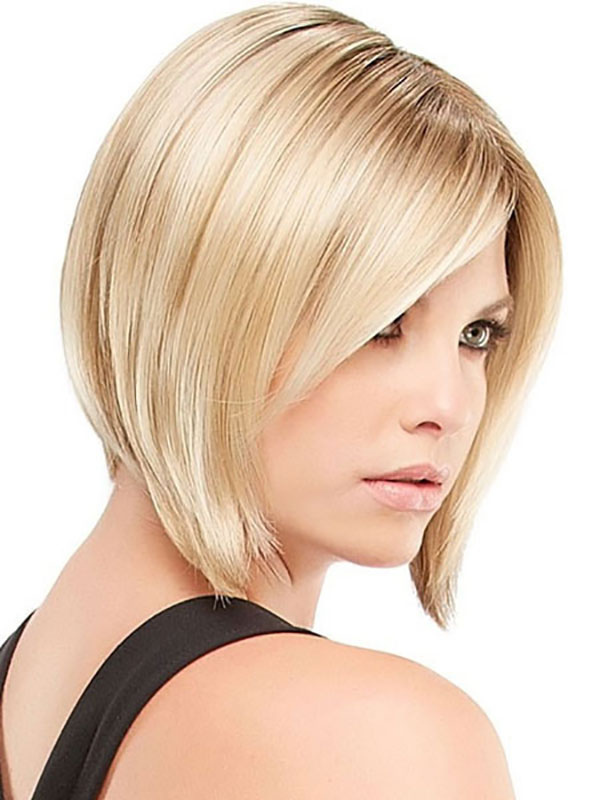 Mode Femme Accessoires | Perruques de cheveux humains pour femmes blonde mettant en lumière les cheveux courts perruques de cheveux humains - XL18934