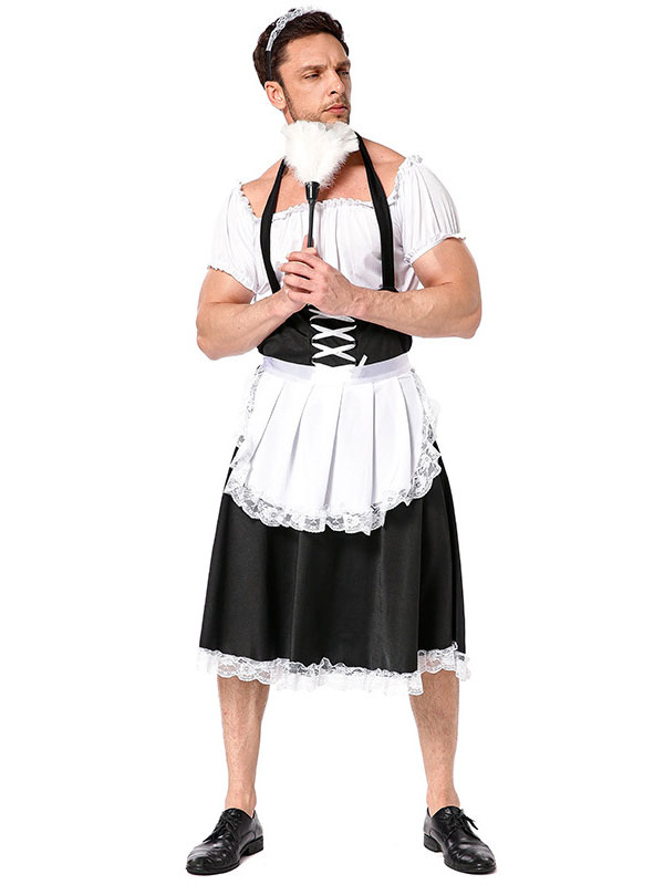 para justificar Suavemente en caso Disfraces de Halloween Maid White Vestido divertido Delantal Túnica de  poliéster Disfraces de vacaciones - Costumeslive.com