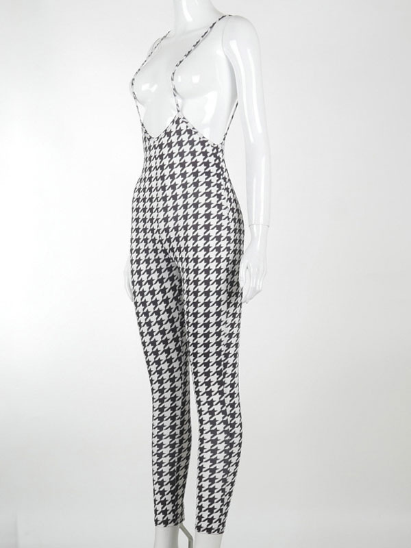 Women's Clothing Women's Bottoms | Women Long Pants Black Piping Polyester Stretch Raised Waist Plaid Trousers - DU76084