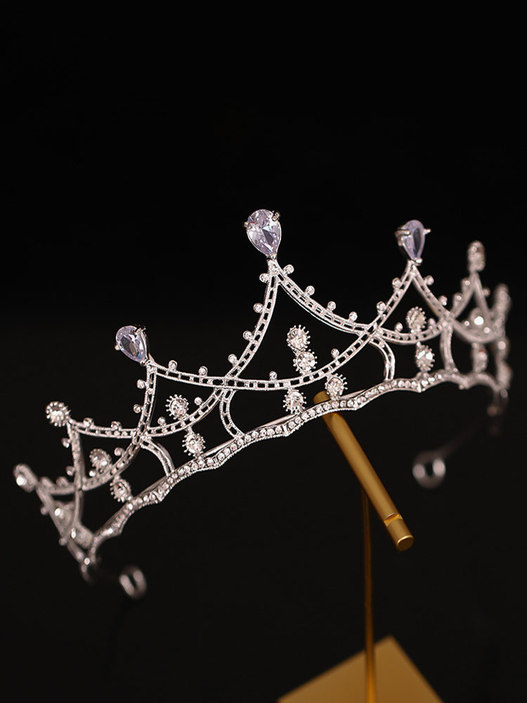 Wedding & Events Wedding Accessories | Wedding Headpieces White Tiara Metal Bridal Hair Accessories - NV93389