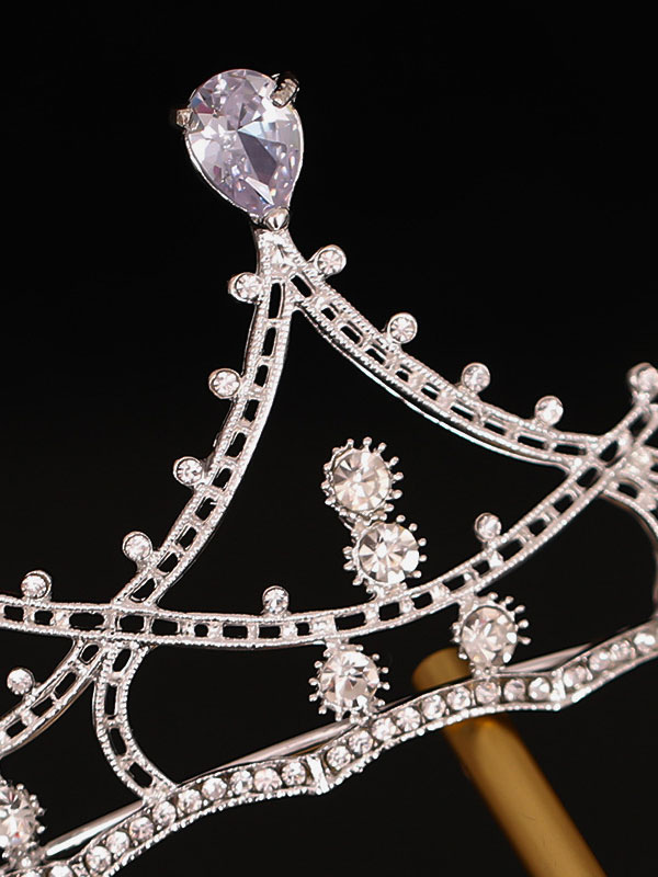 Wedding & Events Wedding Accessories | Wedding Headpieces White Tiara Metal Bridal Hair Accessories - NV93389