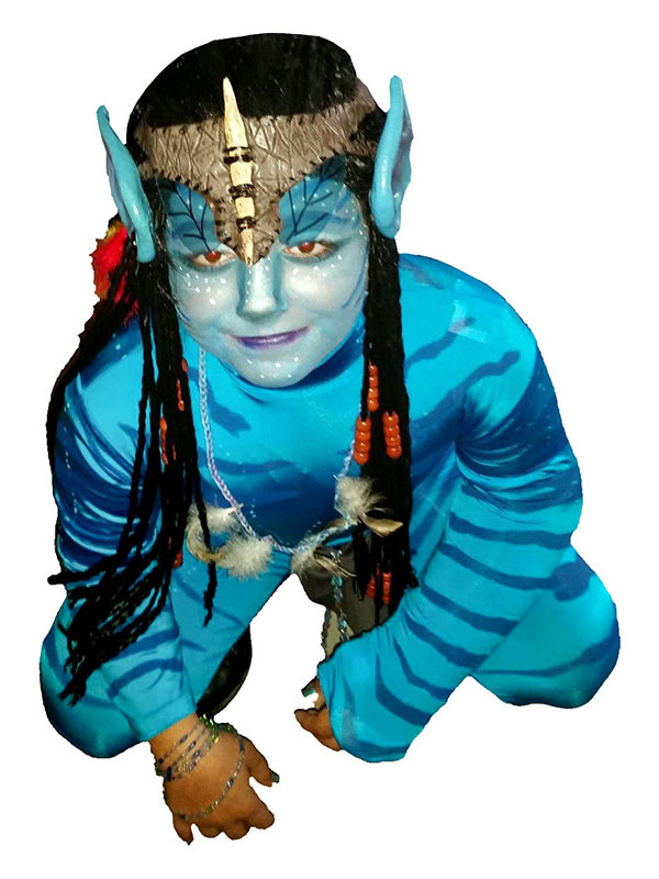 depth money transfer edge Kids Avatar Cosplay Costume Blue Polyester Jumpsuit Halloween Costume -  Costumeslive.com
