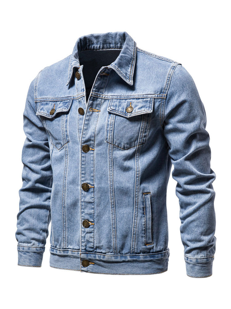 Men's Clothing Jackets & Coats | Men's Jackets & Coats Jacket For Men Men's Jackets Chic Light Sky Blue Light Sky Blue Stylish - HP04655